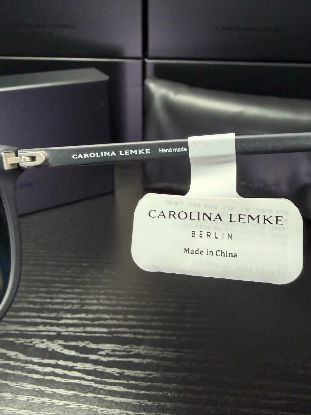 Carolina Lemke Women's Black Frame Sunglasses